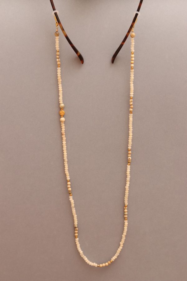 Chaines de lunettes en perles d'agate