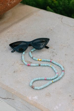 Chaine de lunettes en perles teintées